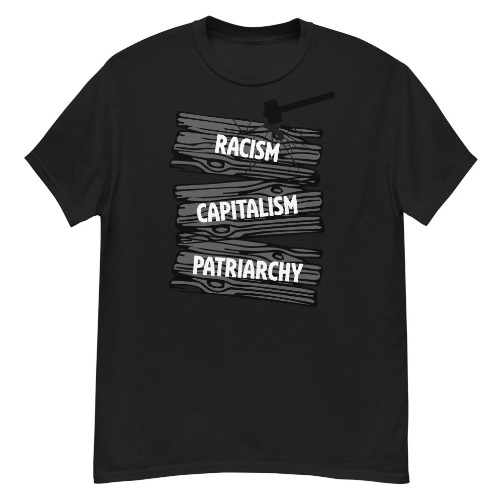 Dismantle systems of oppression T-shirt in Black